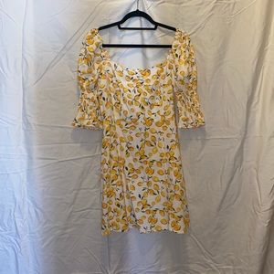 Boutique lemon summer linen dress